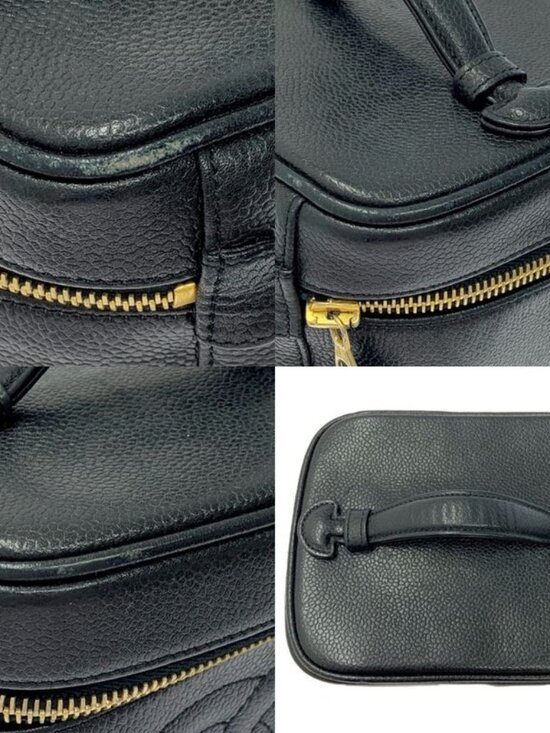 Chanel Caviar Leather Vanity Bag Black Handbag - Picture 7 of 9